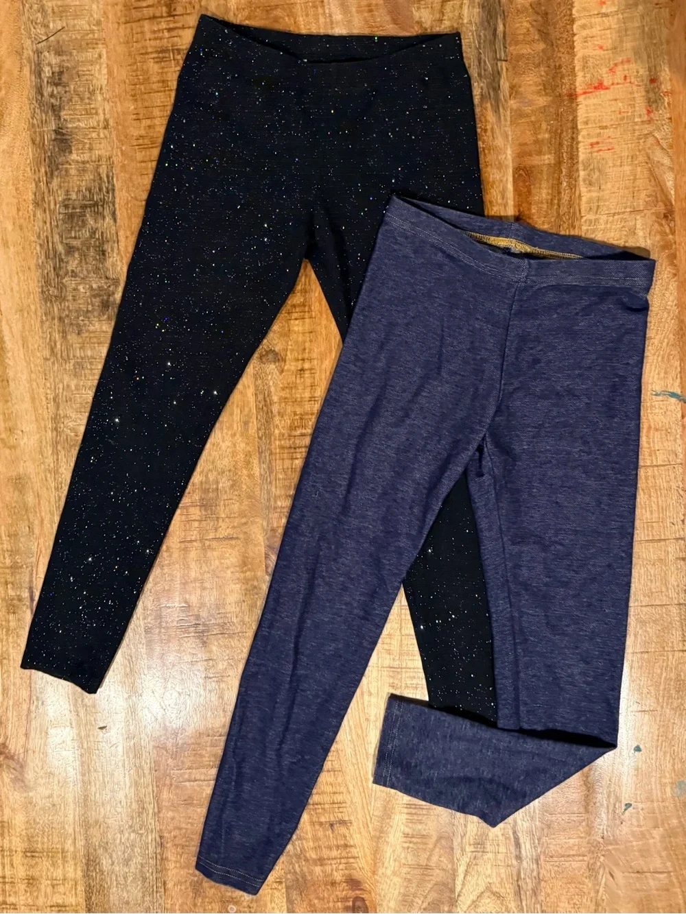 Old Navy Black & Blue Legging Bundle Size Large 10-12
